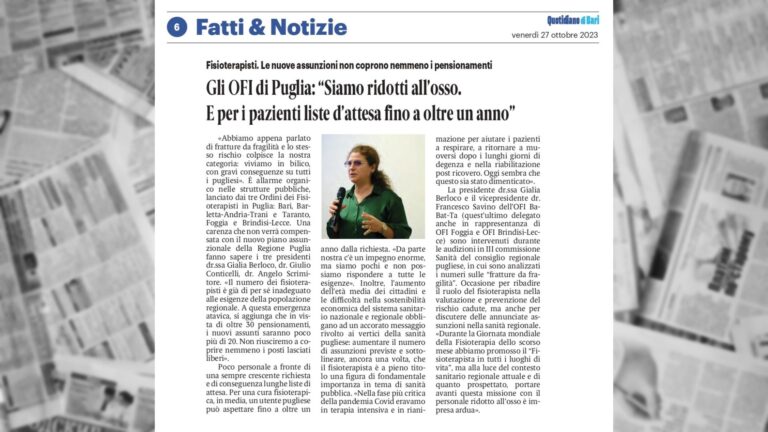 quotidiano di bari del 27 ottobre 2023