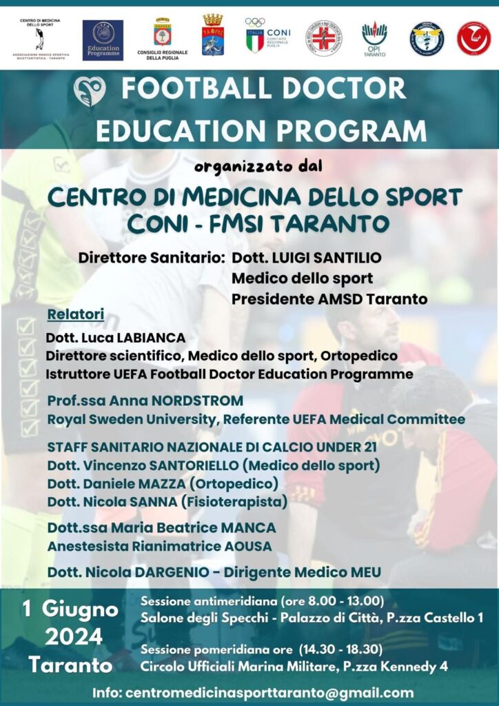 locandina football doctor education program